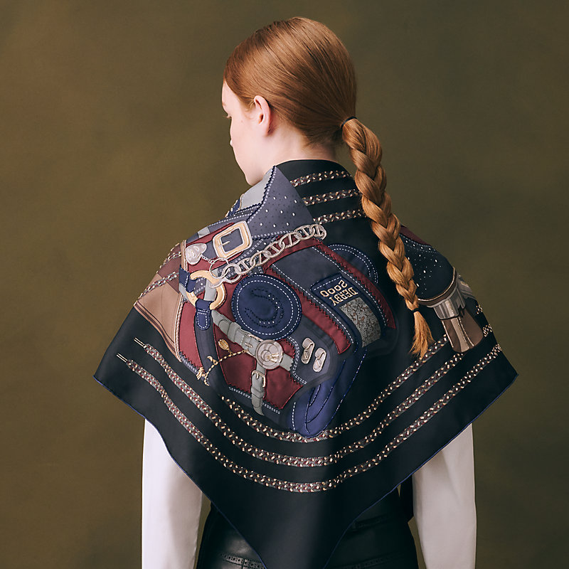 格安！HERMES DERBY SOFTSHELL サイズ S Derby 2000 Exceptional embroidered scarf 90 | Hermès USA